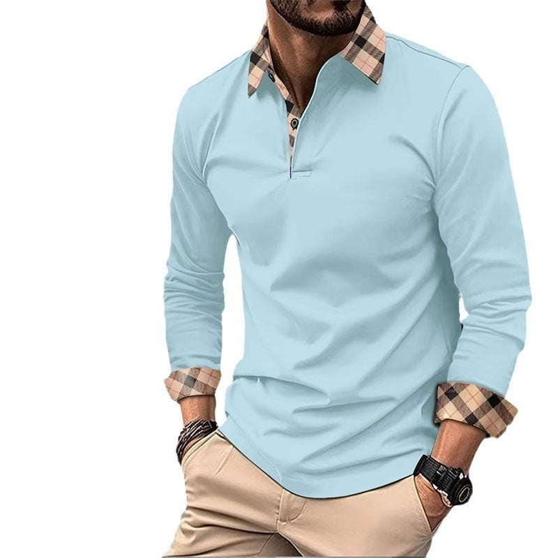 Men's Clothing Lapel Fashion Slim Men's T-shirt Polo Shirt