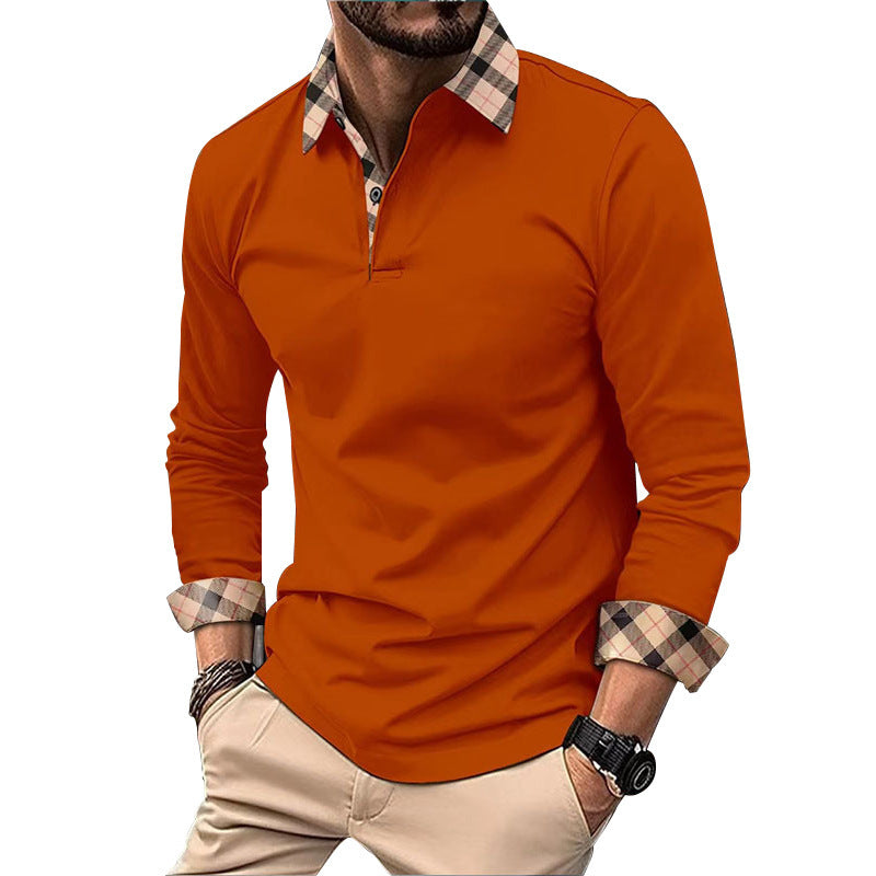 Men's Clothing Lapel Fashion Slim Men's T-shirt Polo Shirt